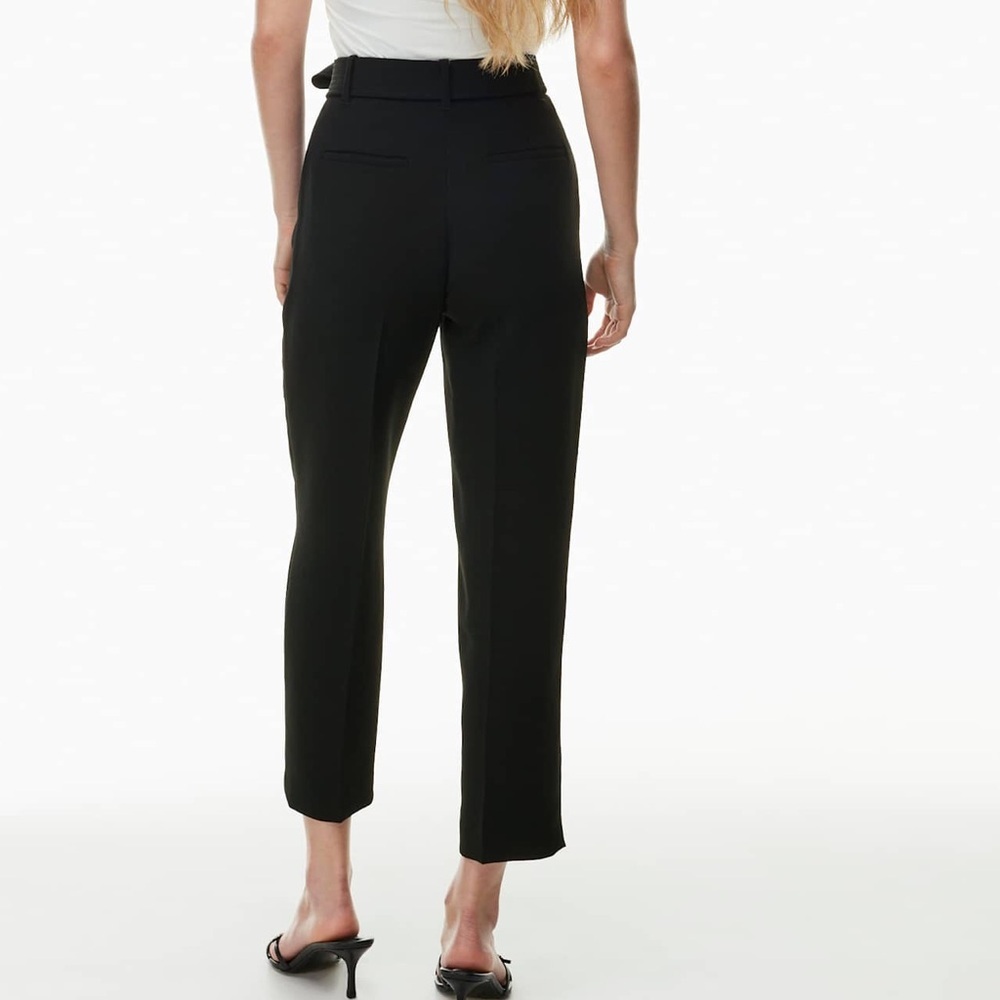 Wilfred Black Tie Front Cropped Trouser Crepe Pants Size 6 - Picture 2 of 15